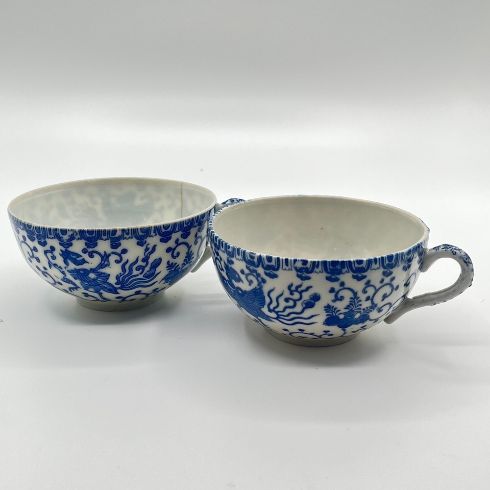Vintage Japanese Flying Phoenix‎ Birds Tea Cups